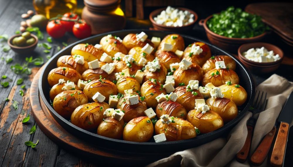 Baked Feta Potatoes