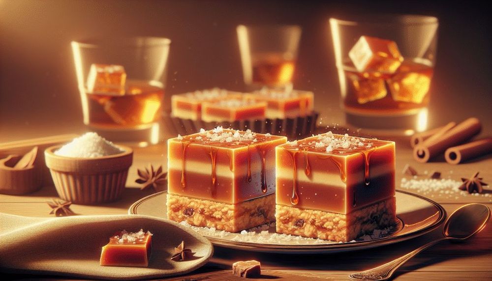 Boozy Salted Caramel Bars