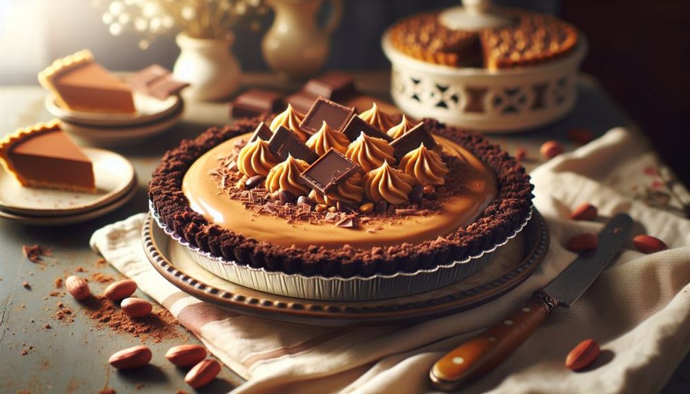 No Bake Peanut Butter Chocolate Crunch Pie