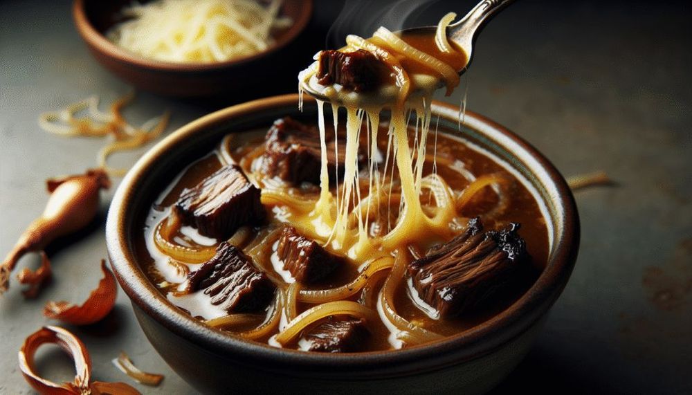 French Onion Beef Short Rib Soup