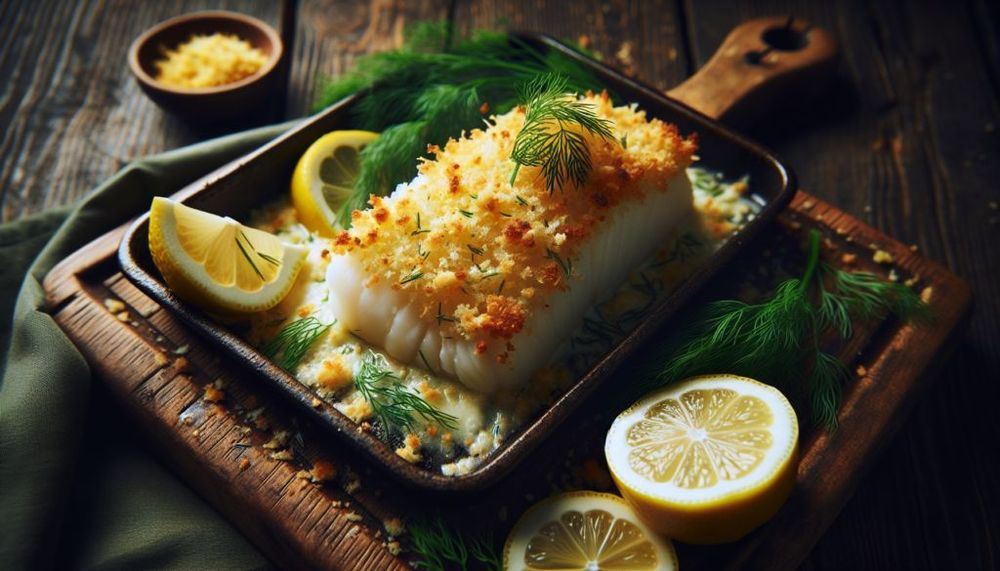 Parmesan Crusted Baked Cod