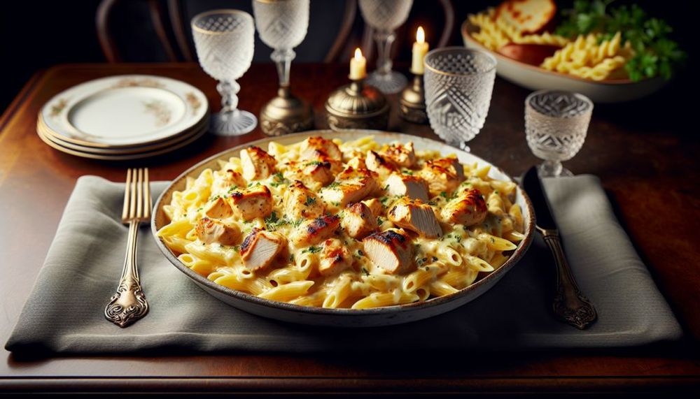 Smoky White Cheddar Chicken Pasta