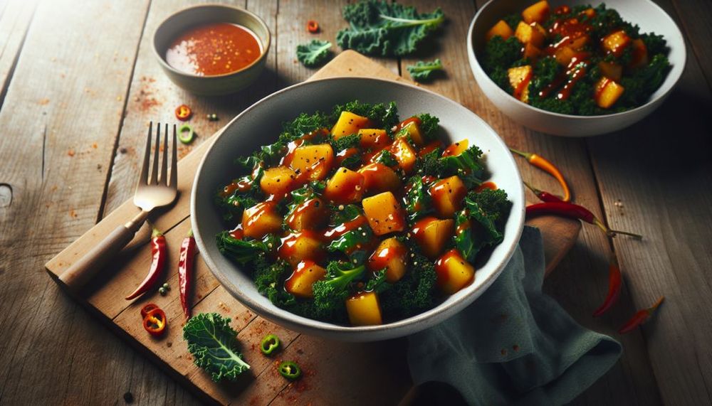 Vegan Spicy Potato Kale Bowls