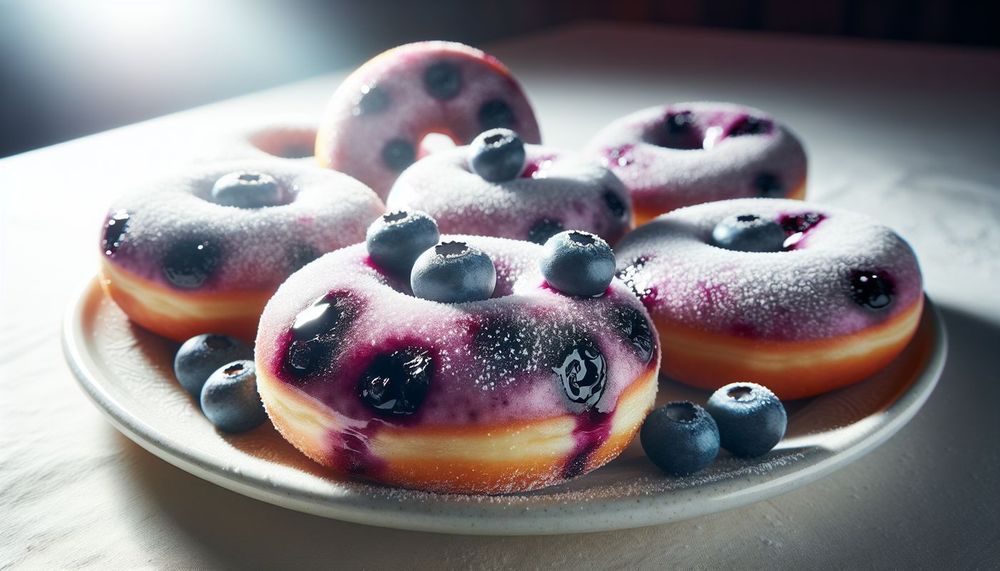 Baked Blueberry Donuts
