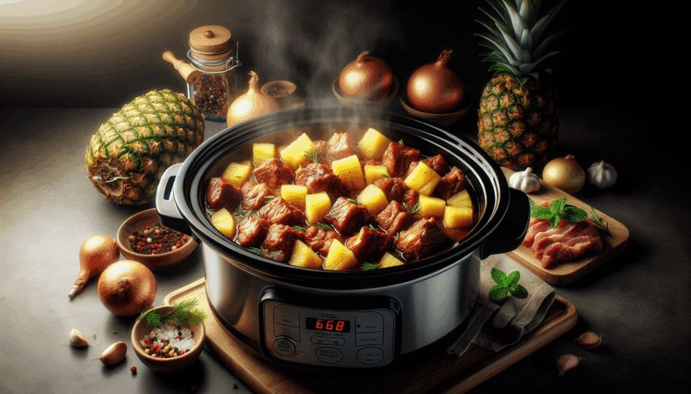 Tender Pineapple Pork in a Slow Cooker