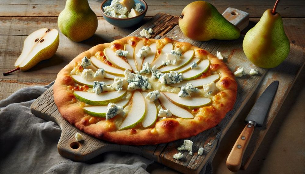 Pear and Gorgonzola Flatbread