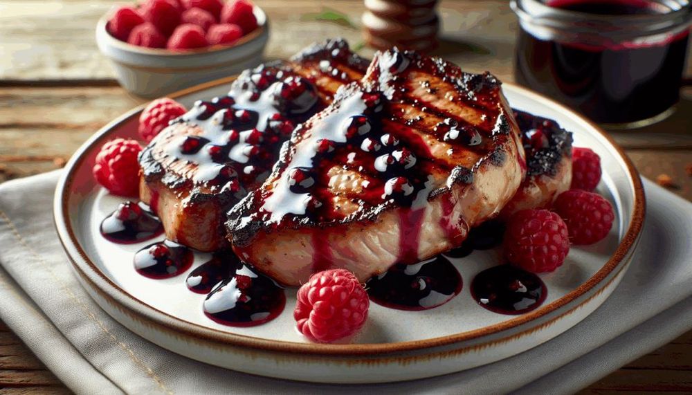 Raspberry Balsamic Pork Chops