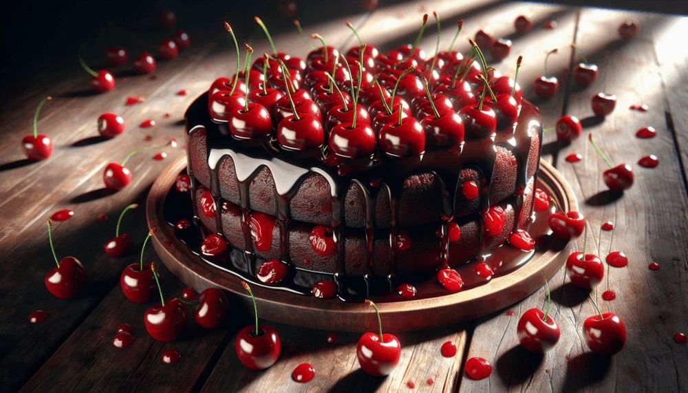 Chocolate Cherry Upside Down Cake
