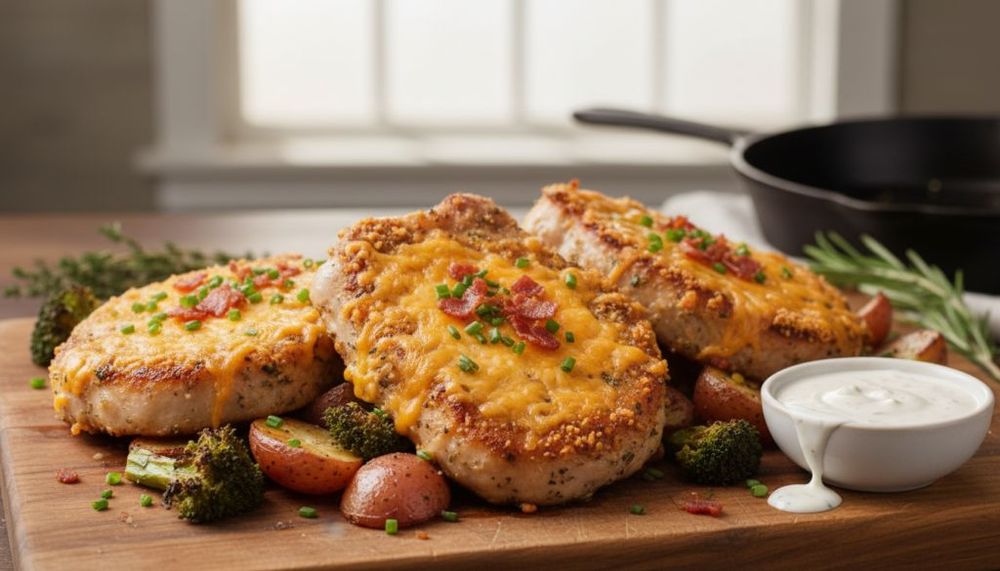 Cheddar Ranch Pork Chops