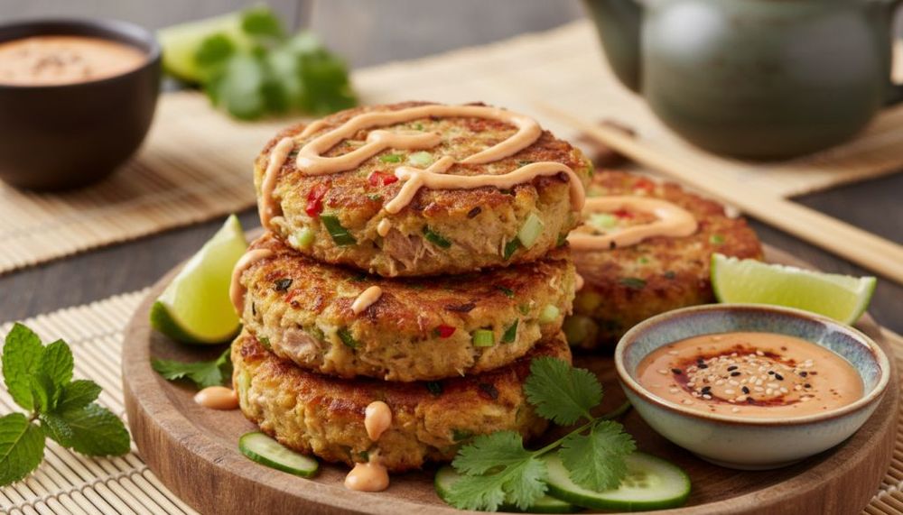 Asian Tuna Cakes with Spicy Mayo