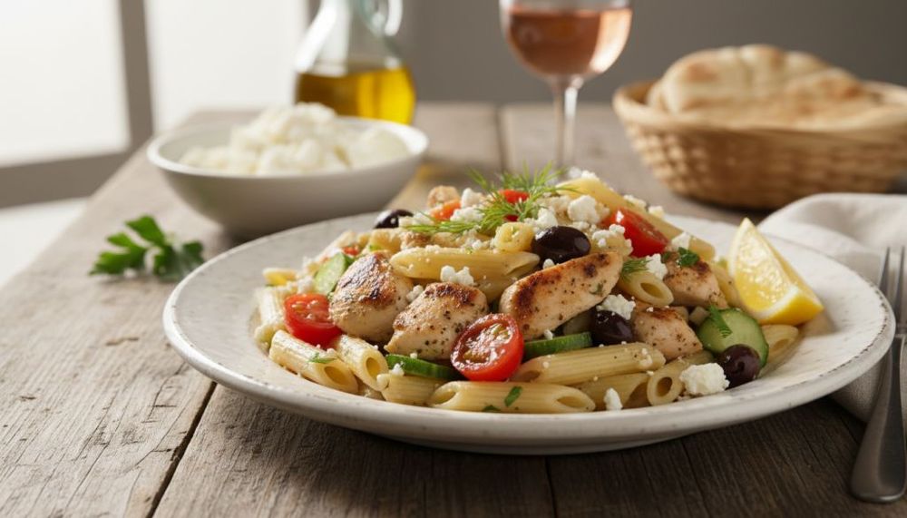 Easy Greek Chicken Pasta