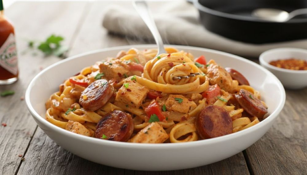 Quick & Easy Cajun Chicken Pasta with Sausage