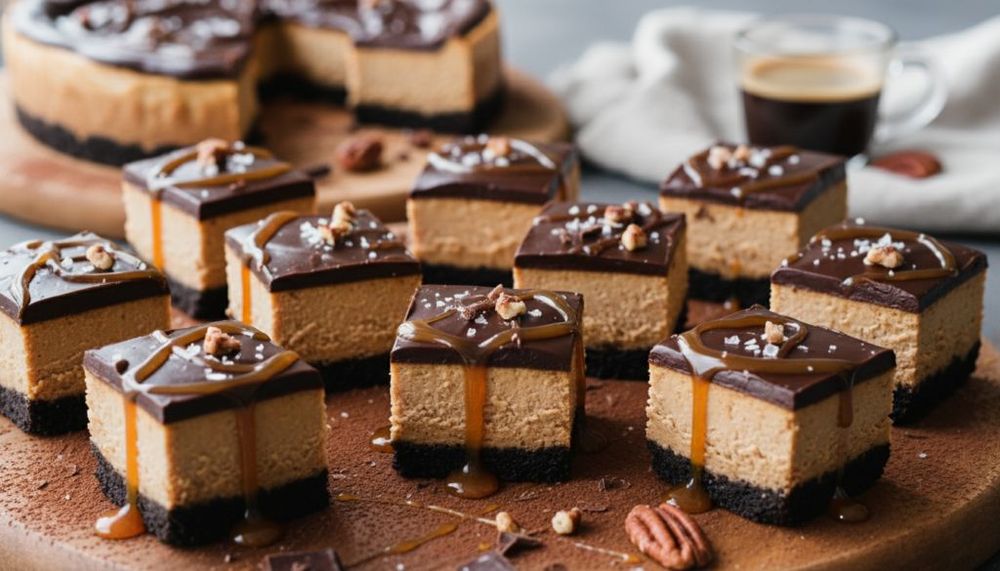 Chocolate Caramel Cheesecake Bites