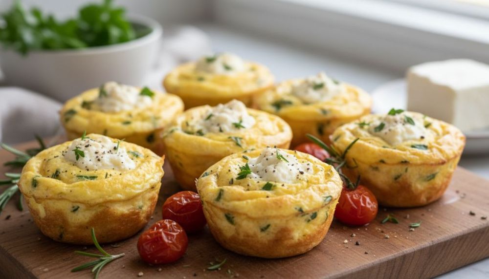 Savory Herb & Goat Cheese Egg Bake Cups