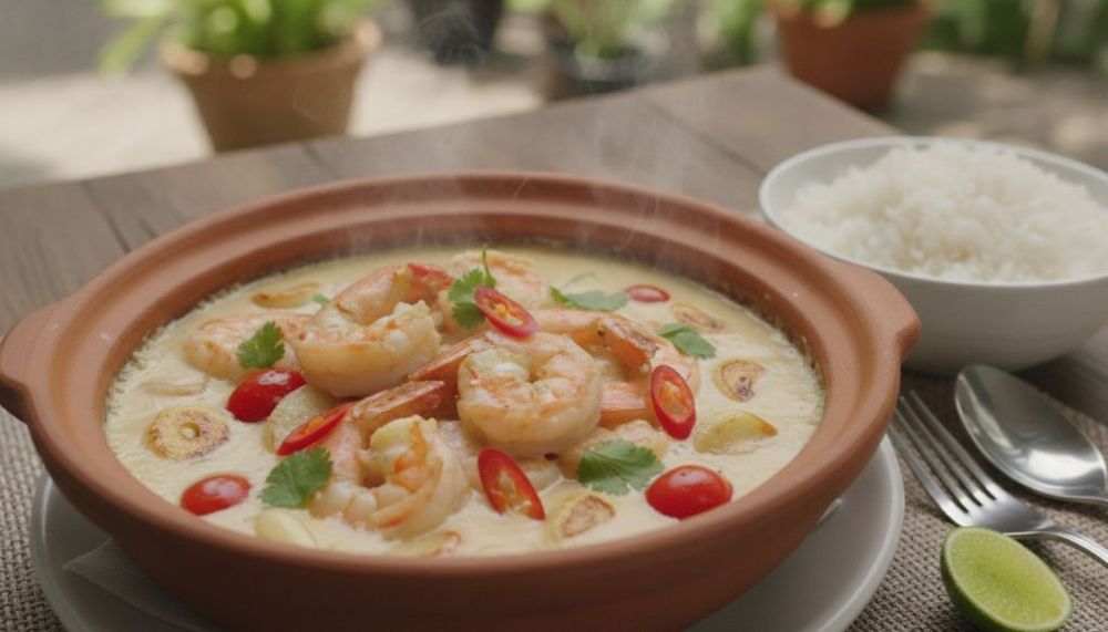 Garlic Shrimp in Coconut Milk