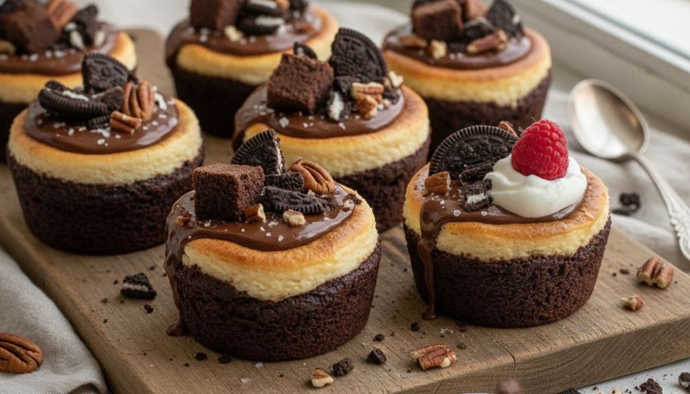 Loaded Brownie Cheesecake Cups