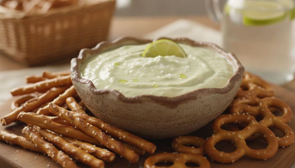 Margarita Dip with Salted Pretzels