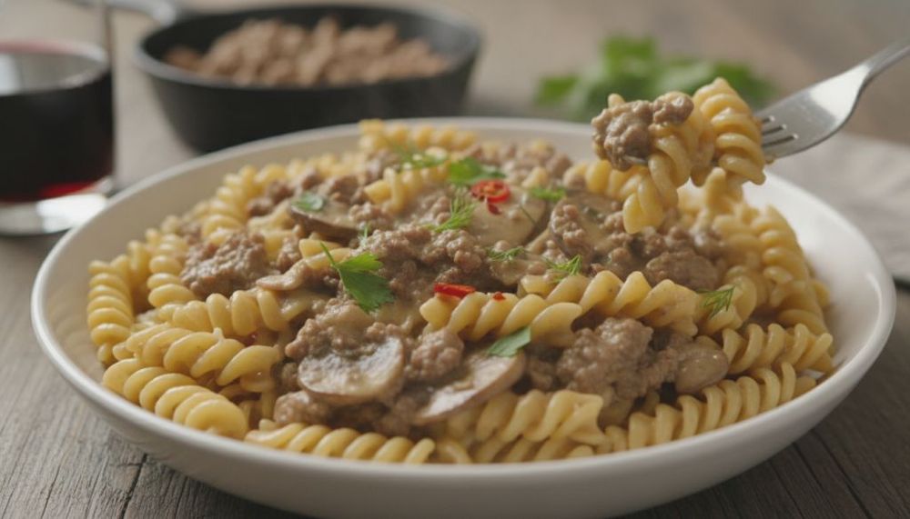 Quick Creamy Beef Pasta