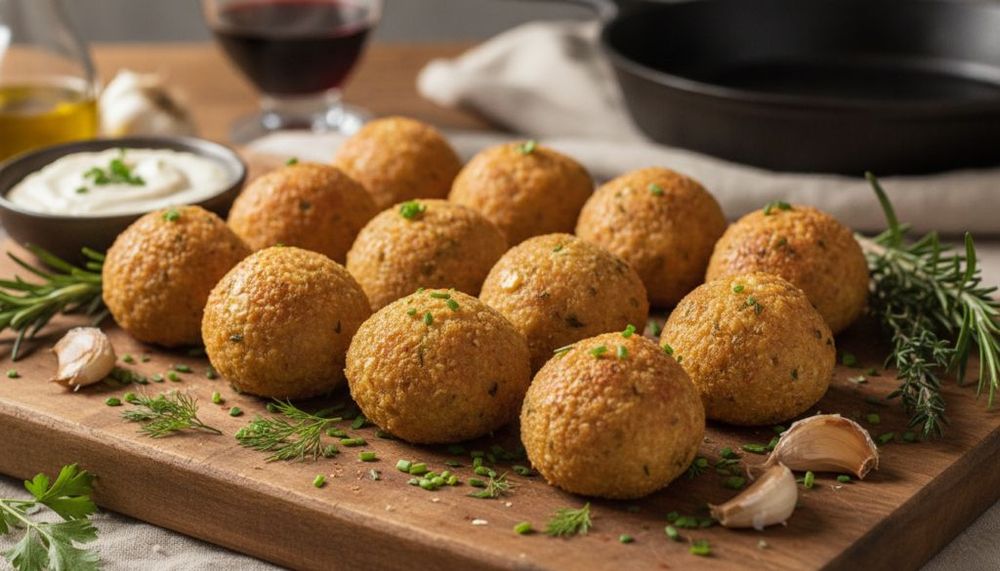 Roasted Garlic White Bean & Herb Bites