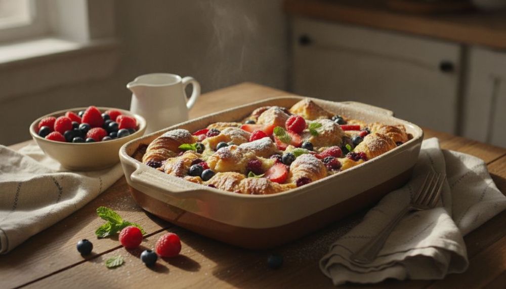 Berry Croissant Casserole Brunch Bake