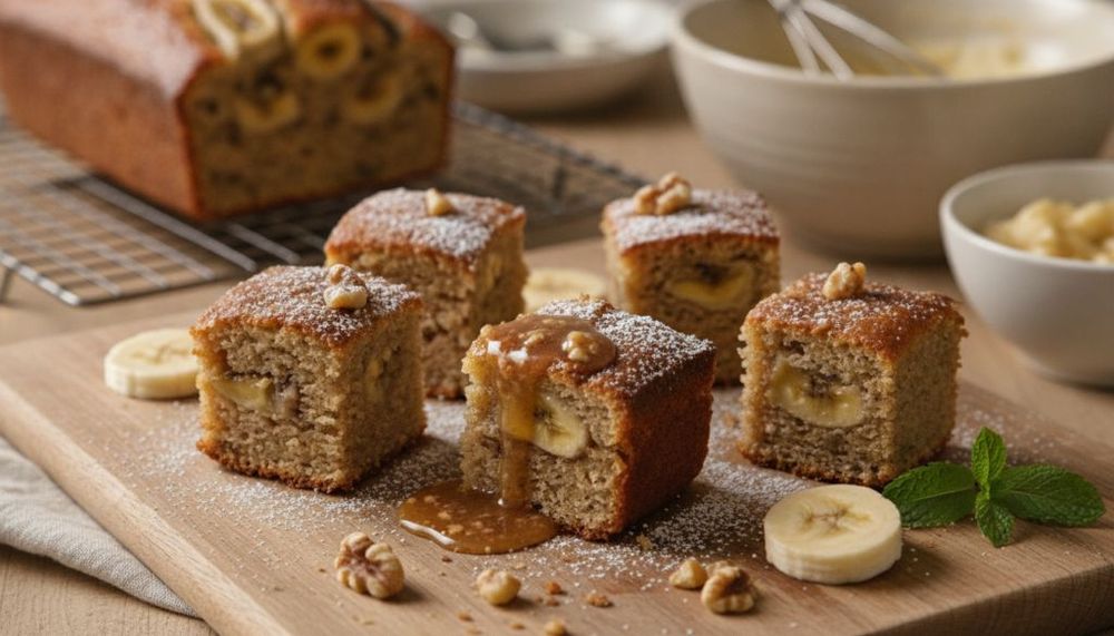 Brown Butter Banana Bread Bites
