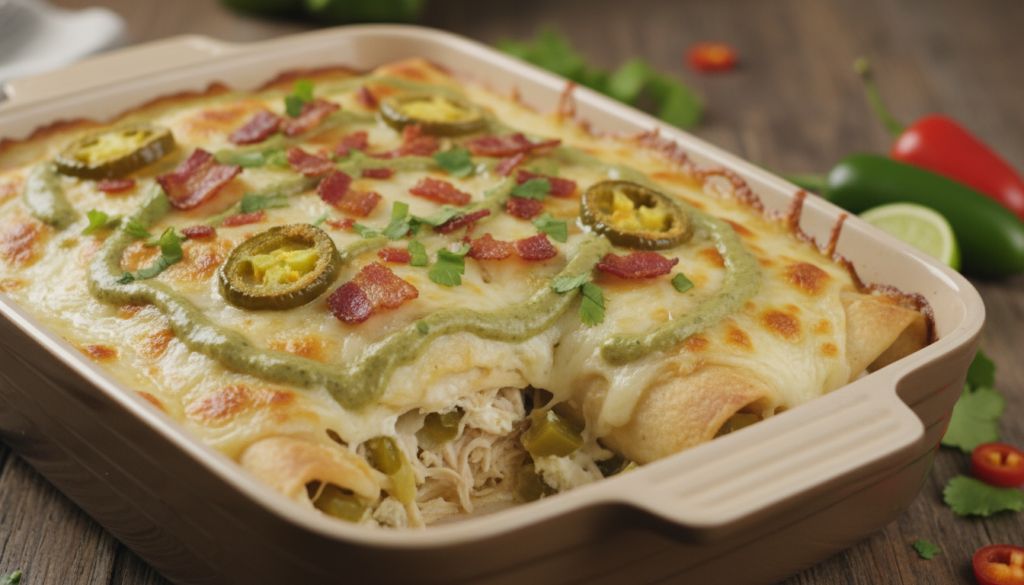 Jalapeño Popper Chicken Enchiladas
