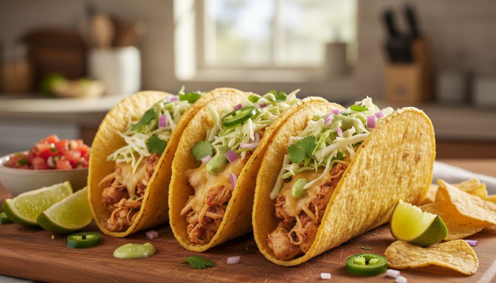 Crispy Baked Chicken Tacos