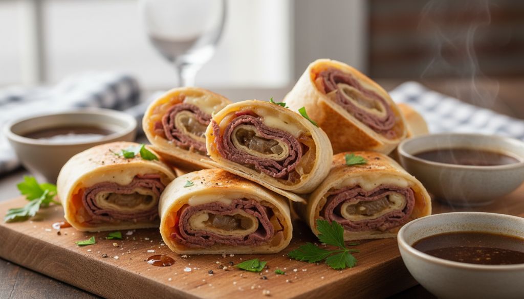 French Dip Tortilla Roll Ups