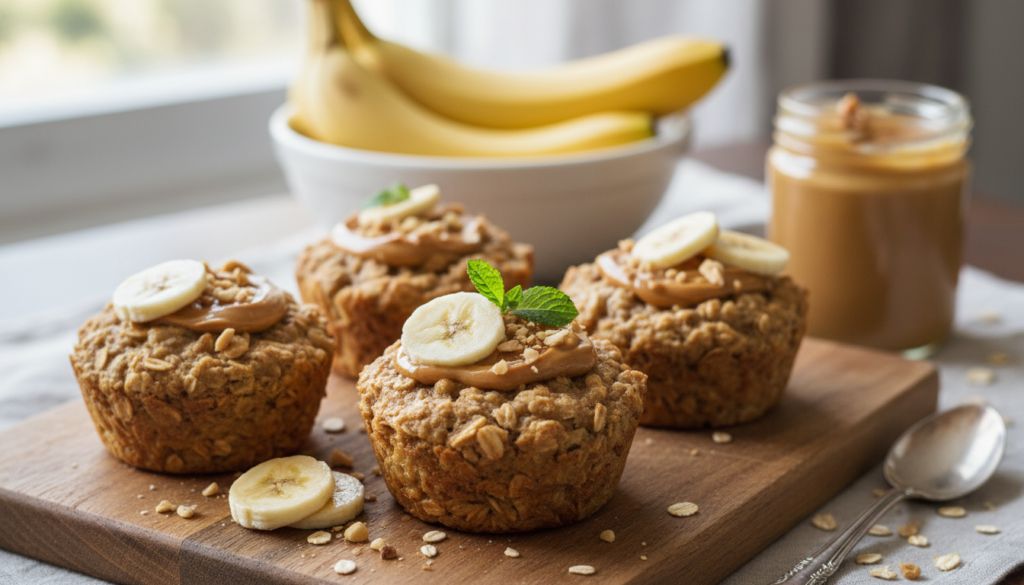 Peanut Butter Banana Oat Cups