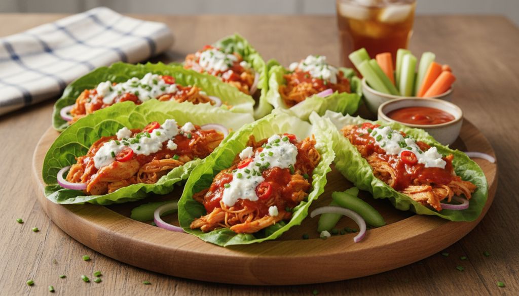 Buffalo Chicken Lettuce Wraps