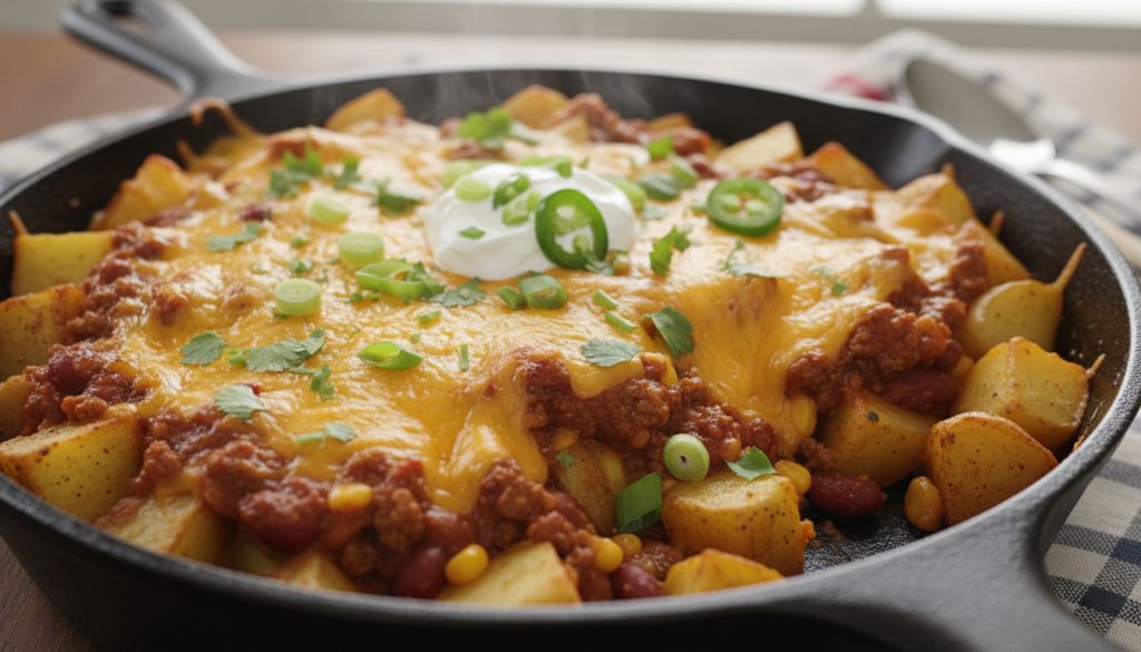 Chili Cheese Potato Bake