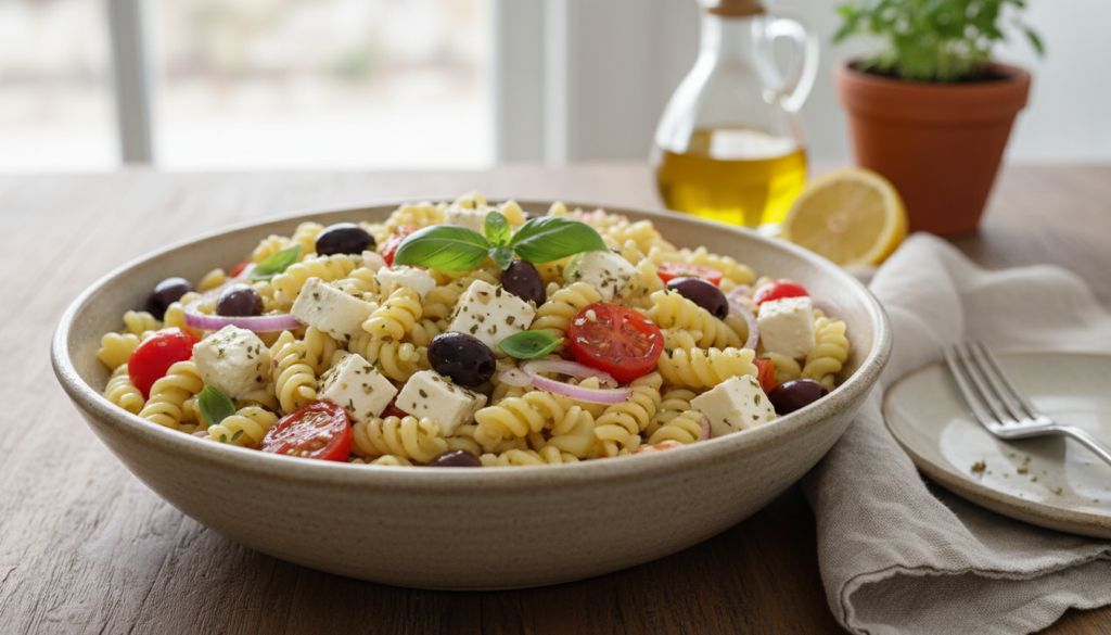 Greek Pasta with Feta and Olives