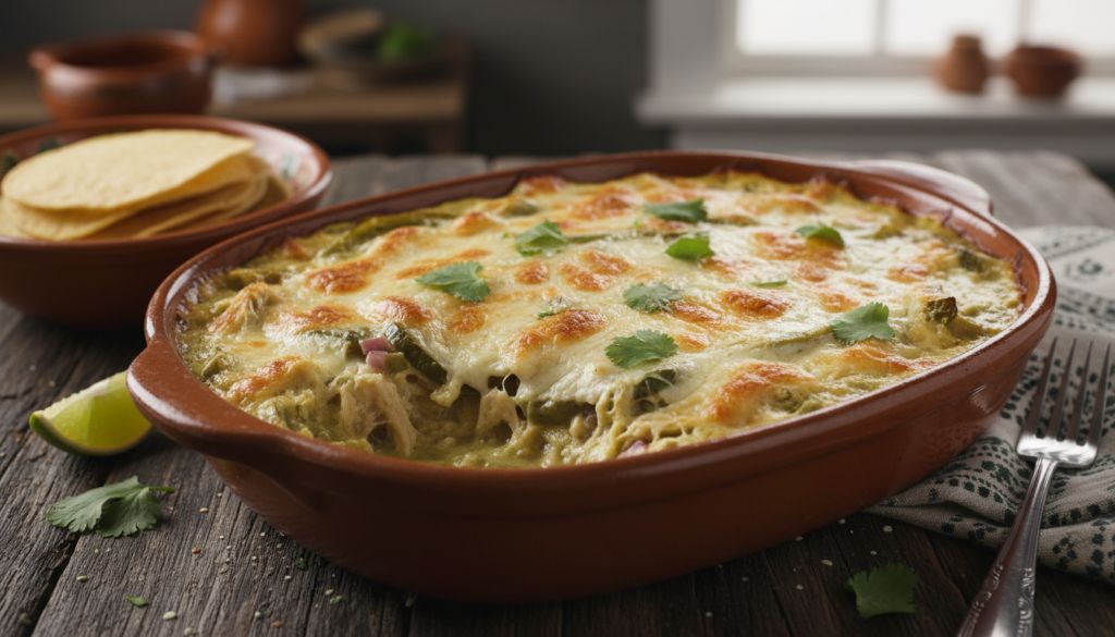 Chicken Poblano Casserole with Creamy Sauce