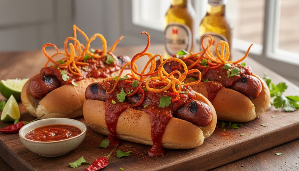 Spicy Firecracker Hot Dogs