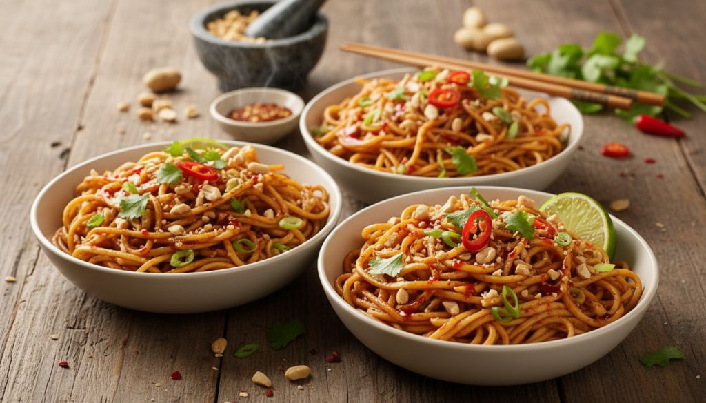 Spicy Peanut Noodle Bowls