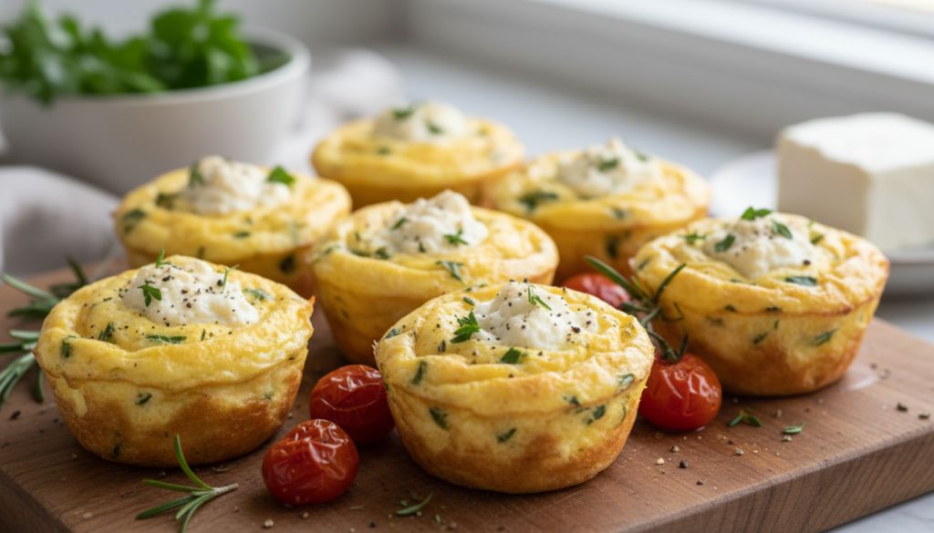 Savory Herb & Goat Cheese Egg Bake Cups