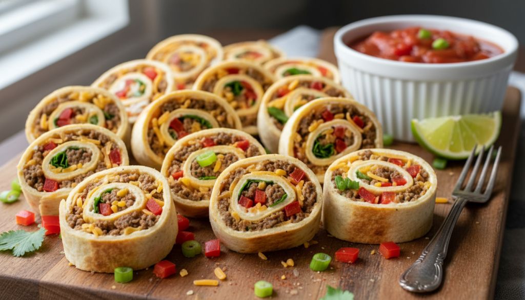 Taco Cream Cheese Pinwheels