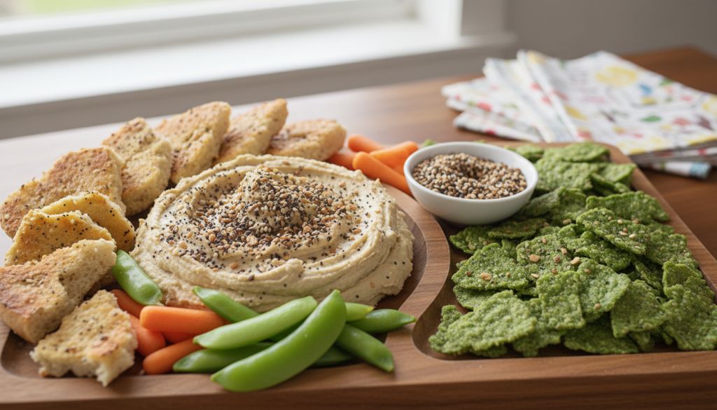 Everything Bagel Hummus & Snap Pea Bites