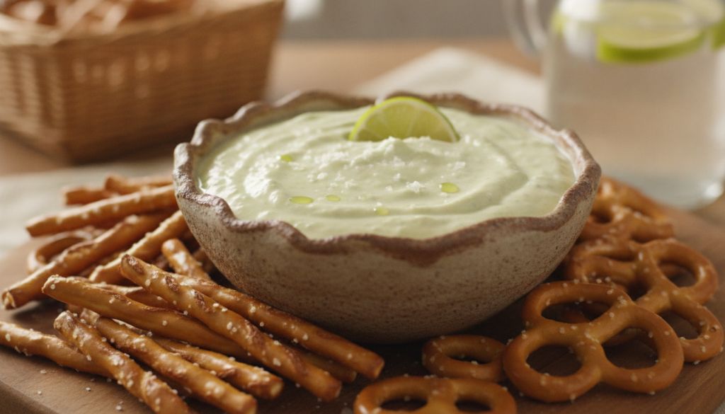 Margarita Dip with Salted Pretzels