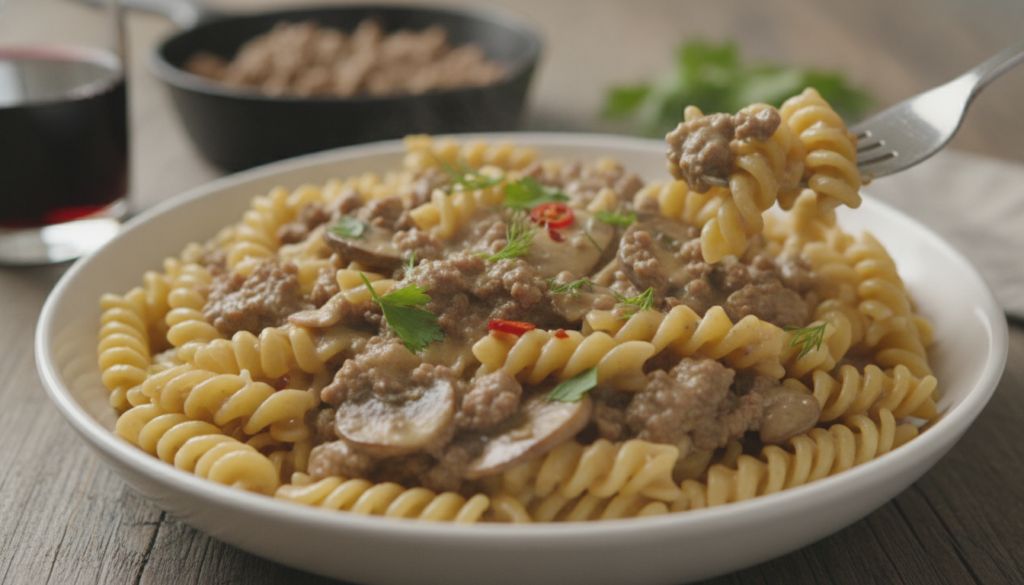 Quick Creamy Beef Pasta