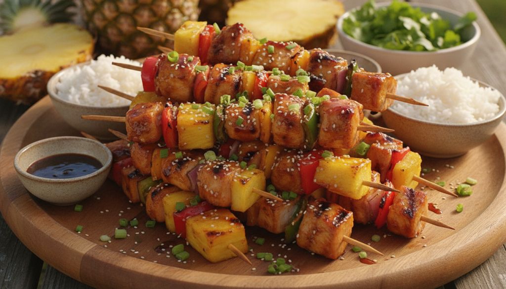 Teriyaki Chicken Pineapple Kabobs