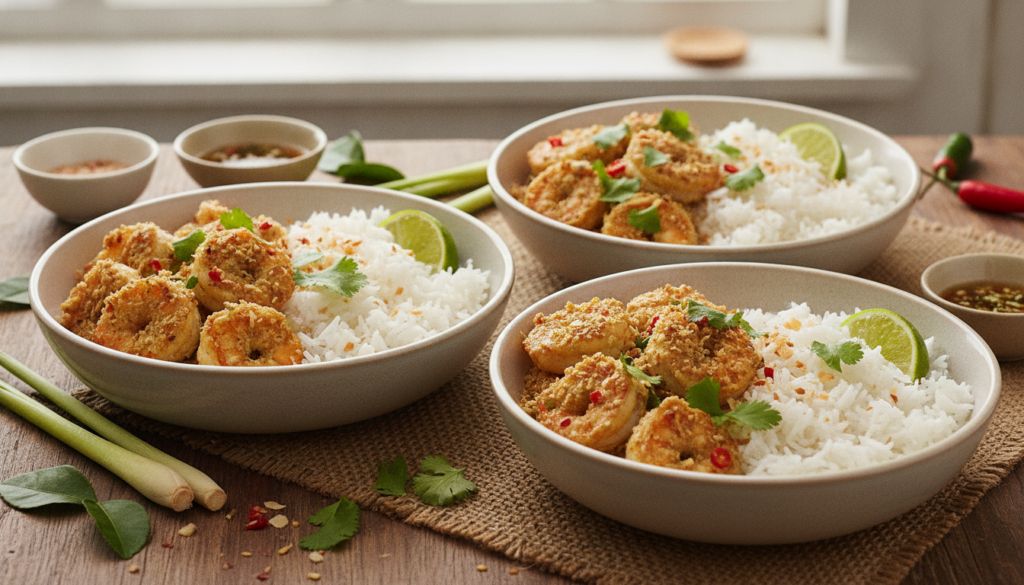 Lemongrass Coconut Shrimp & Jasmine Rice Bowls