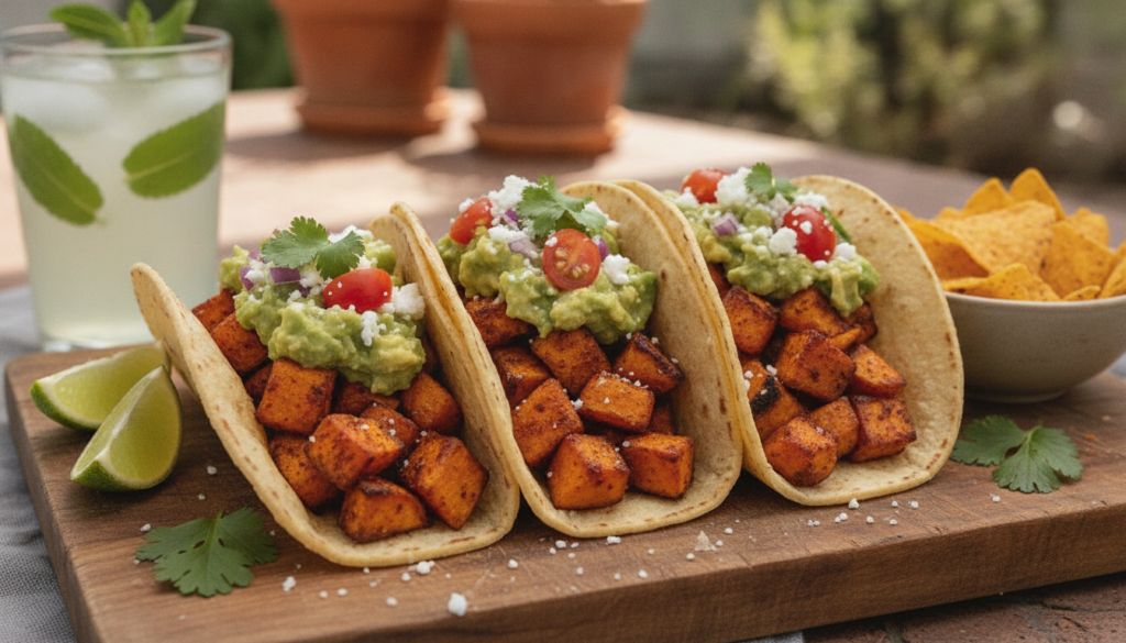 Sweet Potato Tacos with Avocado Salsa