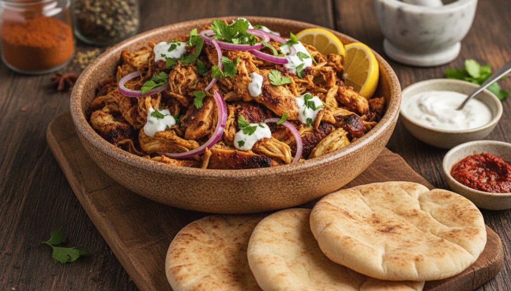 Slow Cooker Chicken Shawarma