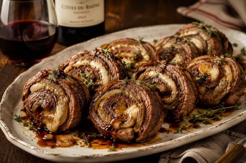 French Onion Steak Pinwheels