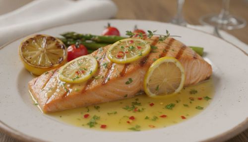 Grilled Salmon in Zesty Lemon Butter Sauce