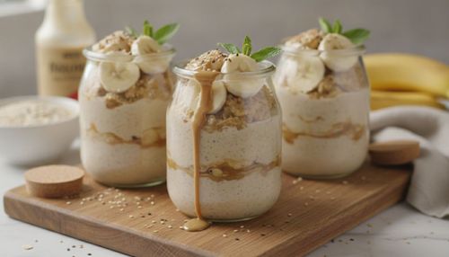 Tahini Banana Overnight Oat Jars